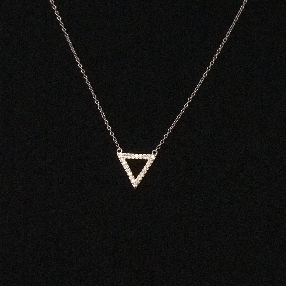 Sterling Silver Geometric Necklace - Picture 1 of 2